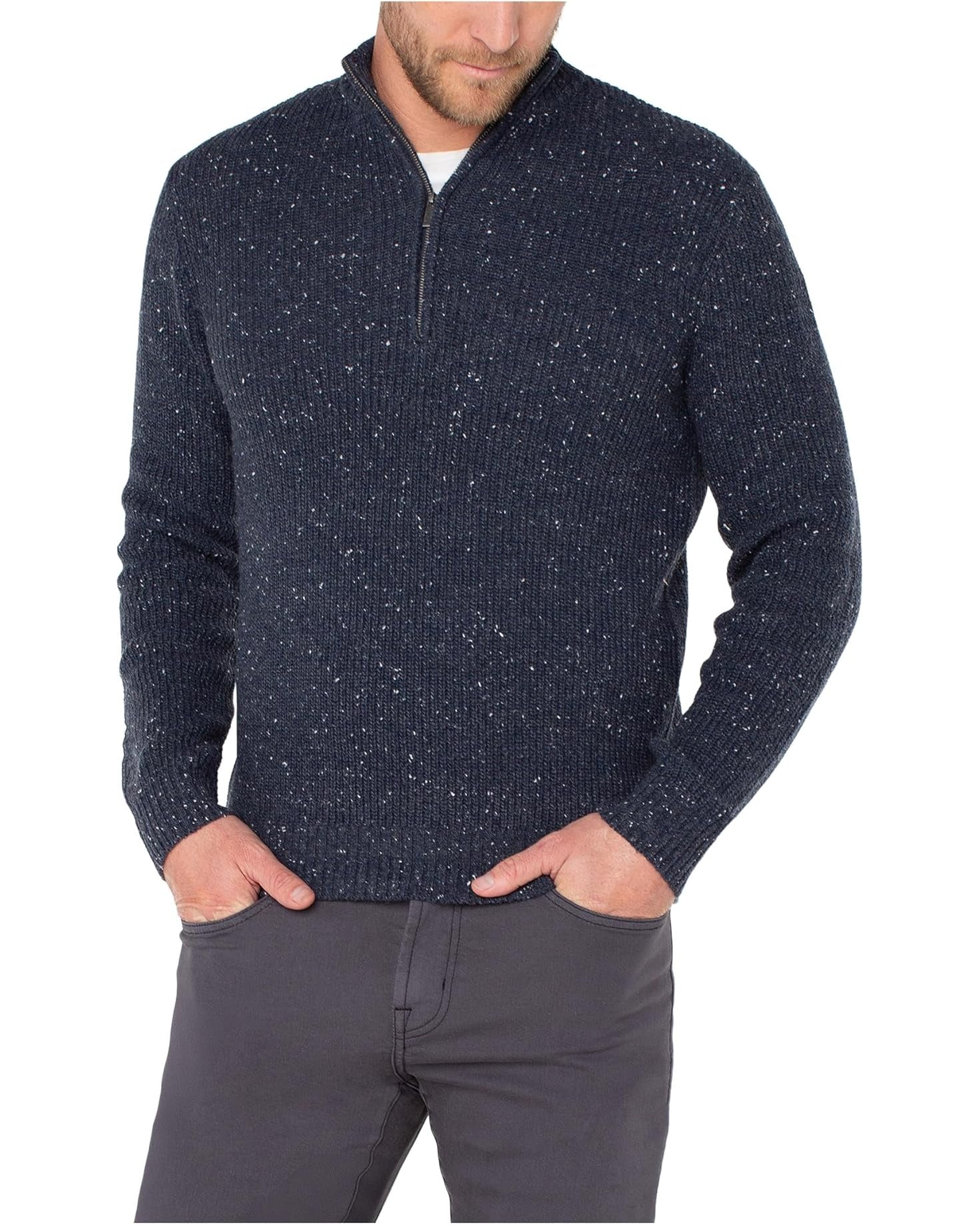 (取寄) リバプールロサンゼルス メンズ ドニゴール リブ 1/4 ジップ セーター Liverpool Los Angeles men Donegal Rib 1/4 Zip Sweater Indigo Blue Liverpool Donegal Rib 1/4 Zip Sweater / Indigo Blue – Posh