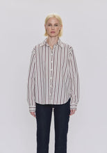 Load image into Gallery viewer, Pistola Finlay Oversized Button Up / Claret Stripe
