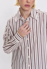 Load image into Gallery viewer, Pistola Finlay Oversized Button Up / Claret Stripe