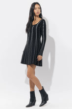 Load image into Gallery viewer, Adelyn Rae Kira Square Neck Stripe Sweater Mini Dress