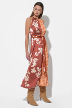 Load image into Gallery viewer, Adelyn Rae Sandi Two Toned Halter Midi Dress