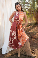 Load image into Gallery viewer, Adelyn Rae Sandi Two Toned Halter Midi Dress