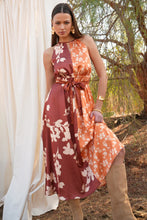Load image into Gallery viewer, Adelyn Rae Sandi Two Toned Halter Midi Dress