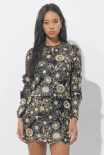 Load image into Gallery viewer, Adelyn Rae Kaylen 3D Lace Blouse / Black/Gold