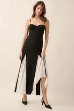 Load image into Gallery viewer, Promesa Ribbed Knit Godet Sweetheart Maxi Dress