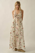 Load image into Gallery viewer, Promesa Bouquet By Me Floral Print Smocked Halter Maxi Dress