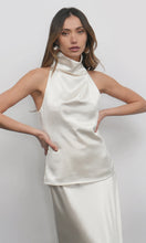 Load image into Gallery viewer, Greylin Addison Cowl Halter Neck Top / Pearl