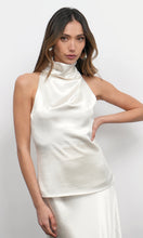 Load image into Gallery viewer, Greylin Addison Cowl Halter Neck Top / Pearl