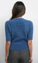 Load image into Gallery viewer, Greylin Odette Fuzzy Elbow Sleeve Top / Indigo