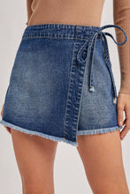 Load image into Gallery viewer, Bluivy Denim Overlapping Front Skort