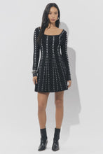 Load image into Gallery viewer, Adelyn Rae Kira Square Neck Stripe Sweater Mini Dress