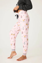 Load image into Gallery viewer, P.J. Salvage Feline Spooky Halloween Cat Print Pant / Ballet Pink