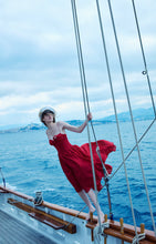 Load image into Gallery viewer, For Love and Lemons Satin Burnout Stripe Maxi Dress