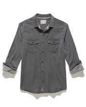 Load image into Gallery viewer, Flag & Anthem Sacramento Stretch Chambray Western Shirt / Grey
