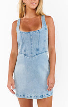 Load image into Gallery viewer, Mumu Corset mini denim dress