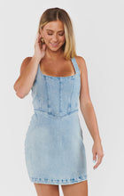 Load image into Gallery viewer, Mumu Corset mini denim dress