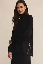 Load image into Gallery viewer, Z Supply Sable Rib Sweatshirt / Black