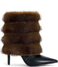 Load image into Gallery viewer, Azalea Wang Simon Faux Fur Stiletto / Black
