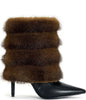 Azalea Wang Simon Faux Fur Stiletto / Black
