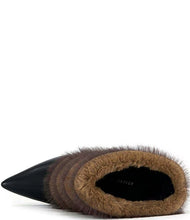 Load image into Gallery viewer, Azalea Wang Simon Faux Fur Stiletto / Black
