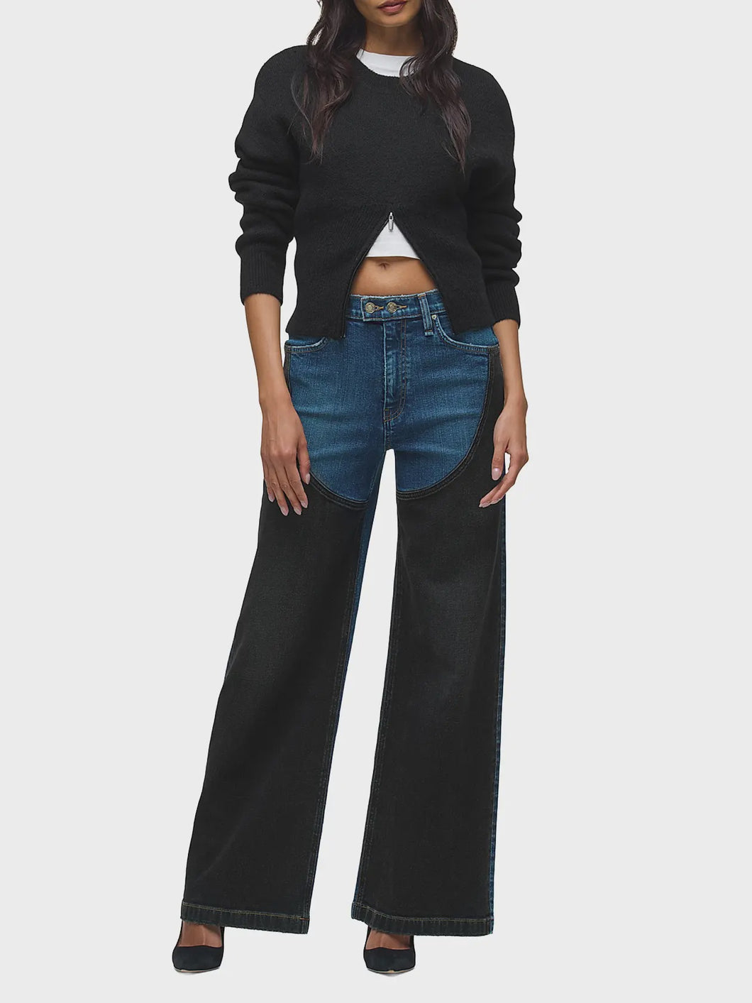 Hudson Jodie Hr Contrast Front Panel Wide Leg