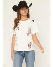 Load image into Gallery viewer, Blue B Western Motif Embroidered Graphic T Shirt
