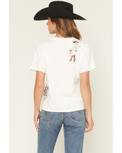 Load image into Gallery viewer, Blue B Western Motif Embroidered Graphic T Shirt
