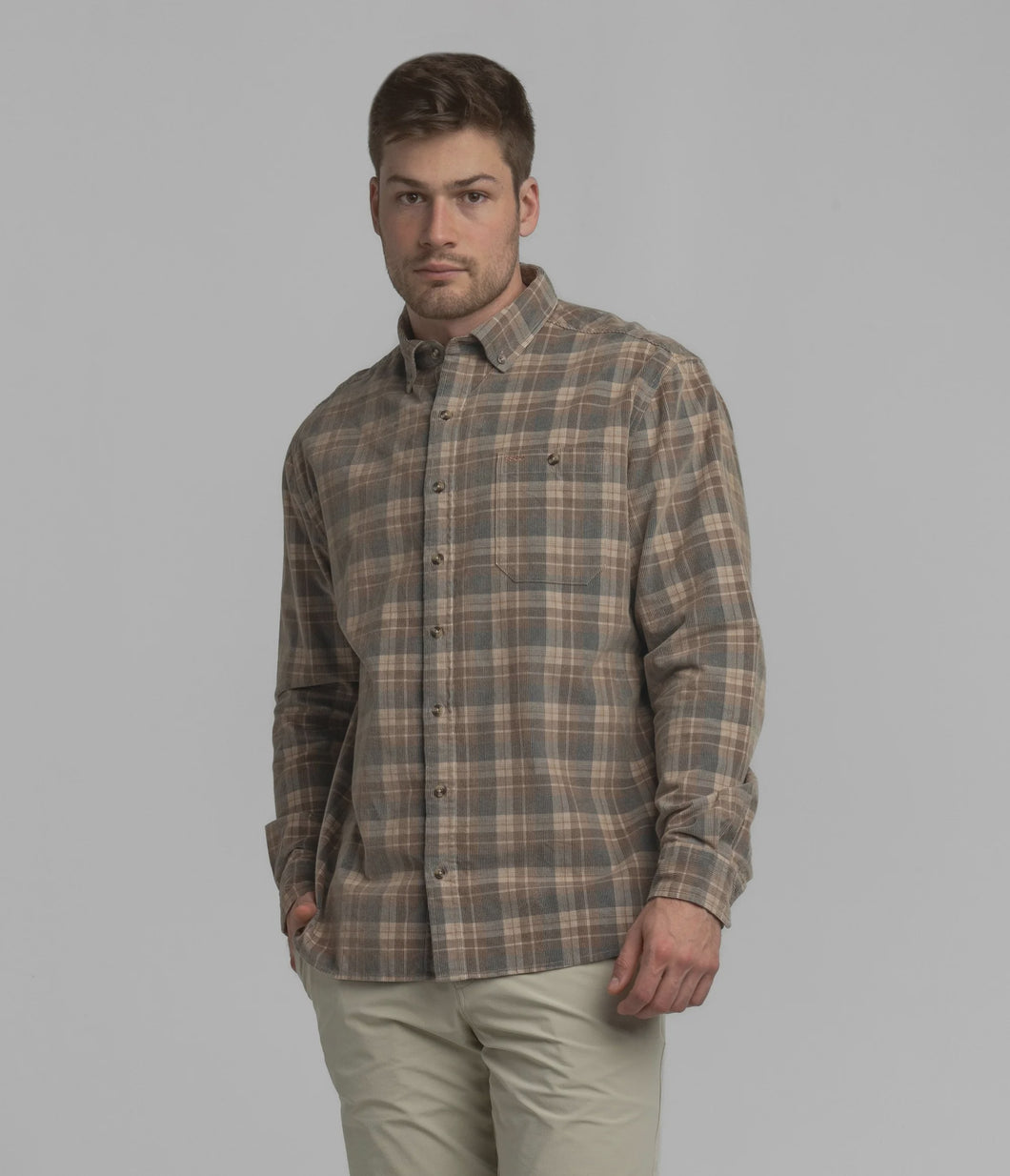 Southern Shirt Braxton Lightweight Cord Flannel / Boulder
