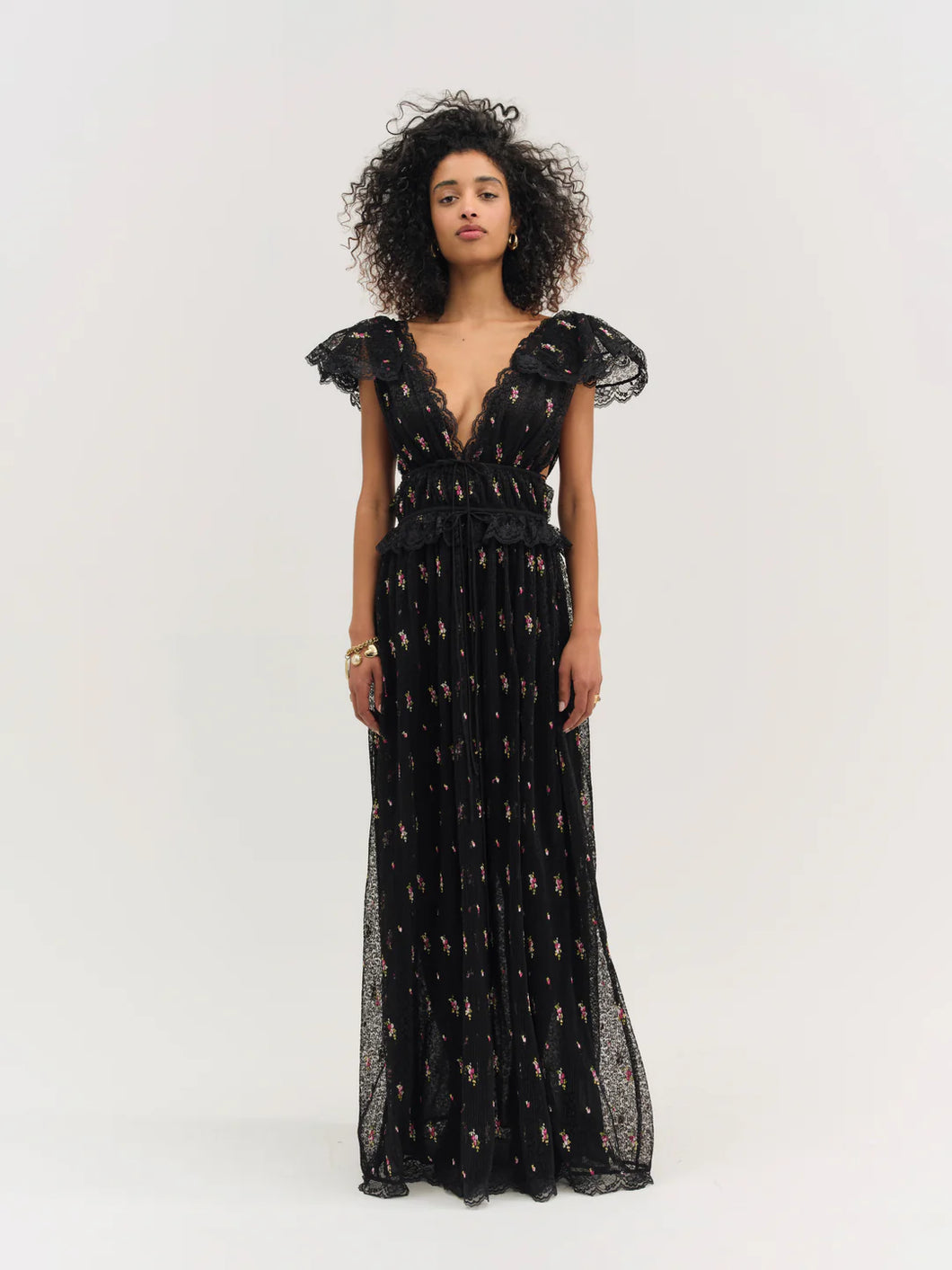 For Love & Lemons Poppy Pleated Lace Maxi Dress / Black – Posh Boutique Nashville For Love & Lemons Poppy Pleated Lace Maxi Dress / Black – Posh Boutique Nashville