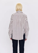 Load image into Gallery viewer, Pistola Finlay Oversized Button Up / Claret Stripe
