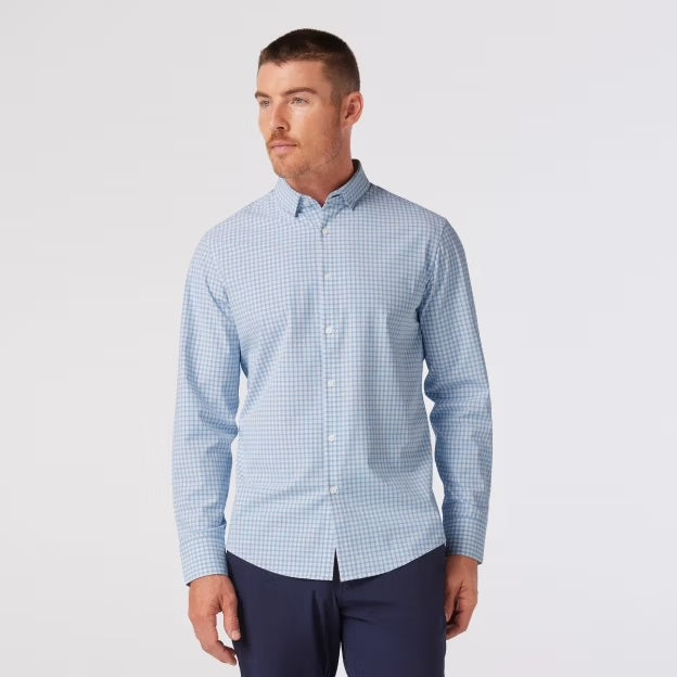 Mizzen + Main Leeward No Tuck LS / Light Blue Adam Plaid