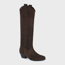 Load image into Gallery viewer, Diba True Ame Thyst Suede Boots / Dark Brown
