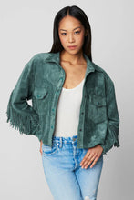 Load image into Gallery viewer, Blank NYC Olive Branch Shacket / Teal
