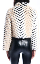 Load image into Gallery viewer, Azalea Wang Argyll Faux Fur Jacket / Beige Multi
