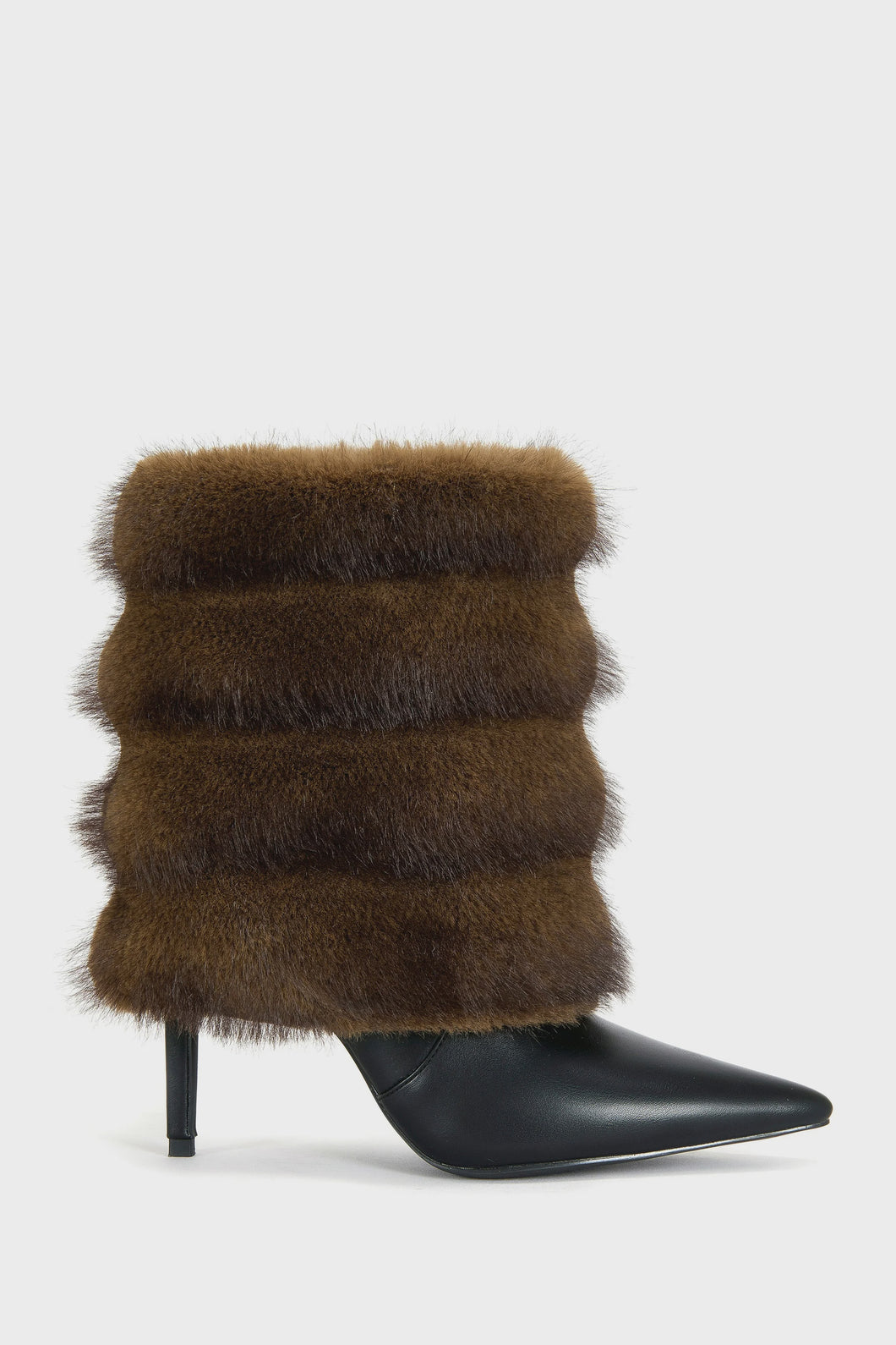 Azalea Wang Simon Faux Fur Stiletto / Black