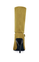 Load image into Gallery viewer, Azalea Wang Winding-Olive Faux Suede Stiletto Bootie
