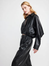 Load image into Gallery viewer, Self Contrast Blaze Crop Bomber Jacket / Black
