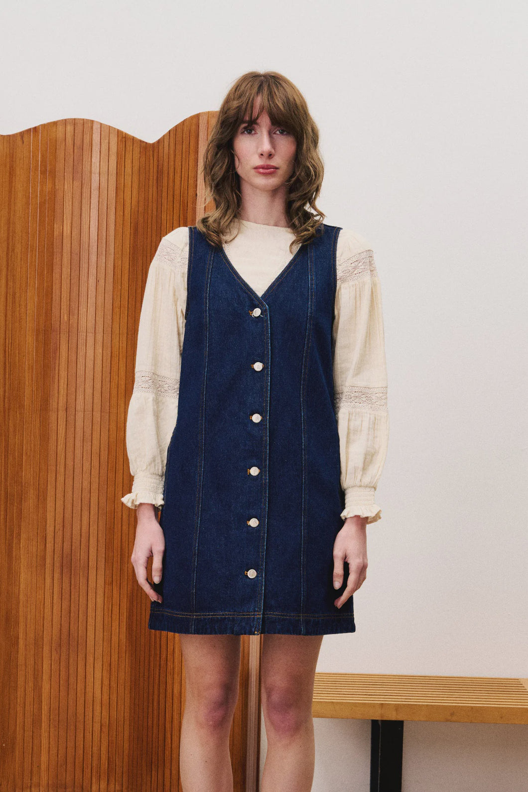 FRNCH Nala Robe Dress / Blue Nuit