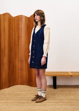 Load image into Gallery viewer, FRNCH Nala Robe Dress / Blue Nuit
