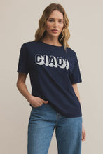 Load image into Gallery viewer, Z Supply Ciao Boyfriend Tee / Blue Sapphire

