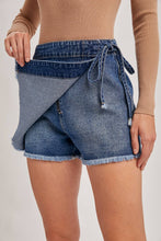 Load image into Gallery viewer, Bluivy Denim Overlapping Front Skort
