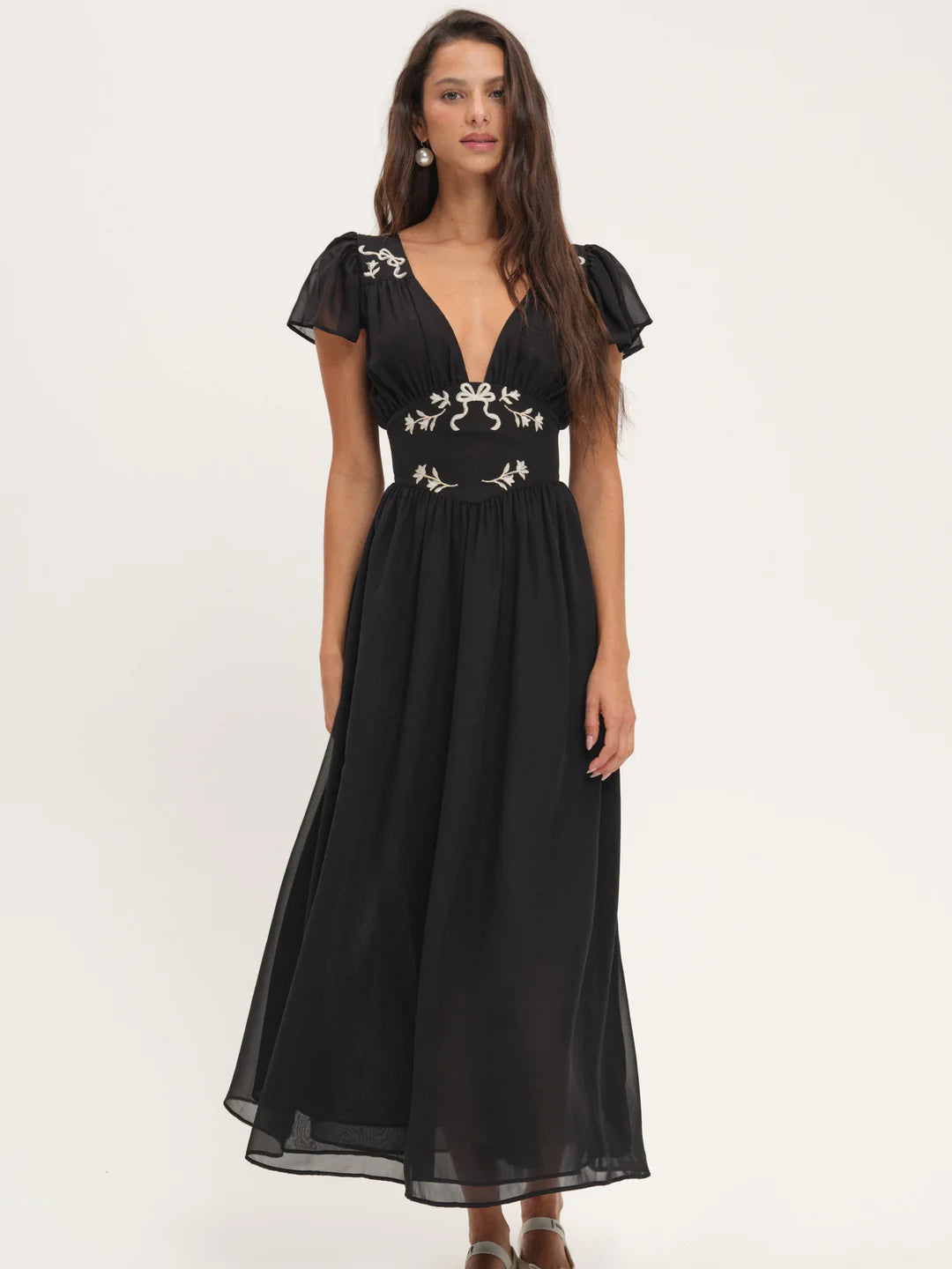 For Love & Lemons Emmie Chiffon Maxi Dress – Posh Boutique Nashville