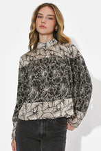 Load image into Gallery viewer, Adelyn Rae Meghan Twin Print Turtle Neck Top
