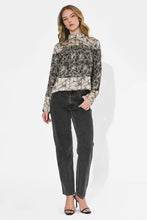 Load image into Gallery viewer, Adelyn Rae Meghan Twin Print Turtle Neck Top
