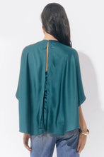 Load image into Gallery viewer, Adelyn Rae Jade Satin Cape Blouse
