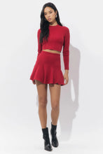 Load image into Gallery viewer, Adelyn Rae Eleanor Godets Rib Knit Mini Skirt
