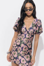 Load image into Gallery viewer, Adelyn Rae Primrose Puff Sleeve Jacquard Mini Dress
