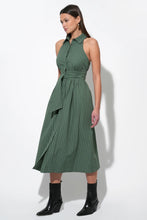Load image into Gallery viewer, Adelyn Rae Rosa Flutter Halter Collared Dress
