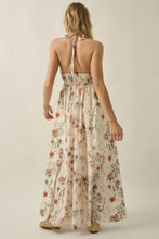 Load image into Gallery viewer, Promesa Bouquet By Me Floral Print Smocked Halter Maxi Dress
