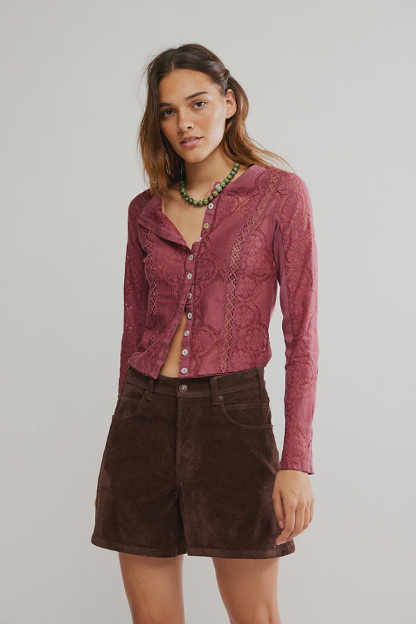 Jae Knit Long Sleeve / Raspberry